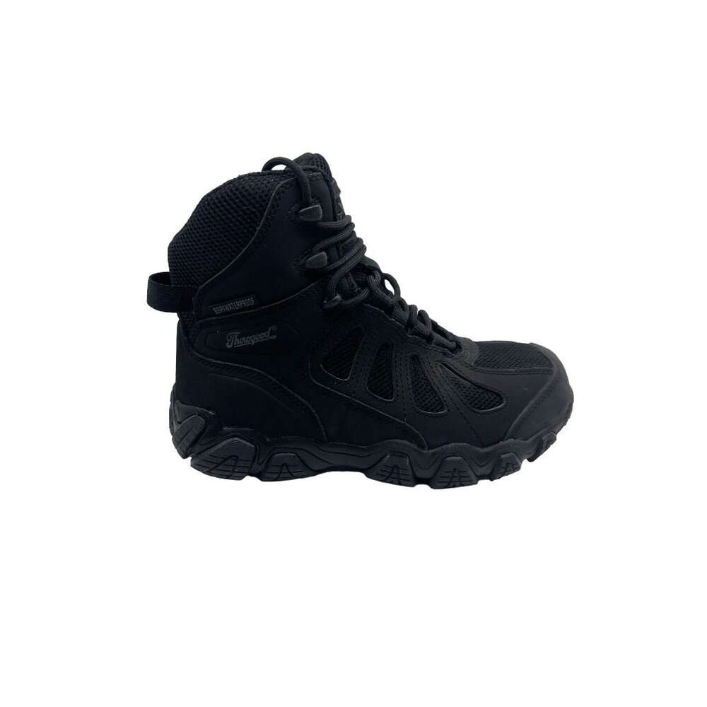 NWT Thorogood COMP Toe Boots 6" Mens 5W Womens 7W Black Side Zip Hiker‎ 804-6290
